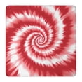 thumbnail image 1 of Red White Tie Dye Spiral Pattern Square Fitted Tablecloth with Elastic Edge,Square Table Cover,Washable Elastic Table Cover for Home Kitchen Party Decor 36"x36", 1 of 6