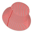 thumbnail image 1 of Red White Vertical Stripe Pattern Bucket Hat Stripe Beach Fisherman Hats For Women Men Reversible Double-Side-Wear With Reflective, 1 of 7