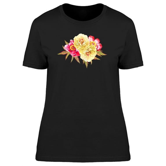 Red & White Wedding Flowers T-Shirt Women -Image by Shutterstock, Female Large