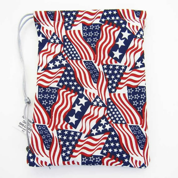 Red White and Blue Cotton Gamers Dice Bag (5in x 7in)