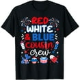 Red White and Blue Cousin Crew 2025 4th July Matching Family TShirt