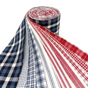 Red, White and Blue All-American Homespun Fabric 2.5 X 44-inch Precut Roll Jelly Roll- 22 pc.
