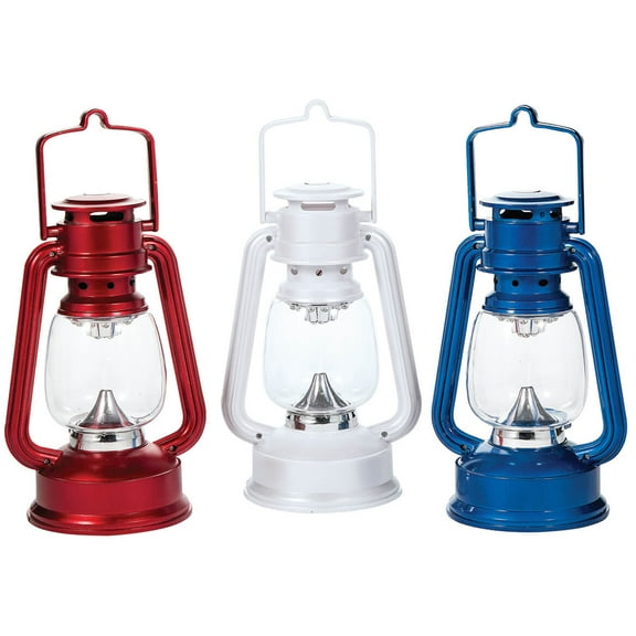 Red, White and Blue LED Lanterns Set of 3