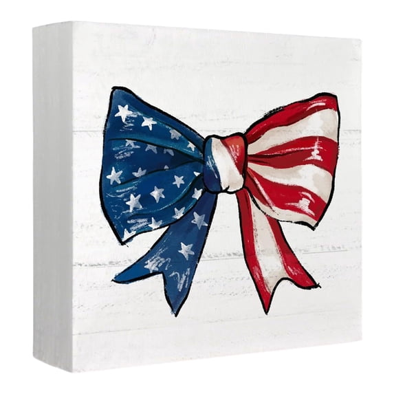 Red White and Blue Star Bow Decor 8X8 in Entryway Table Decor Blue Living Room Decor 1 Pc Memorial Day Decorations Coffee Table Decorations