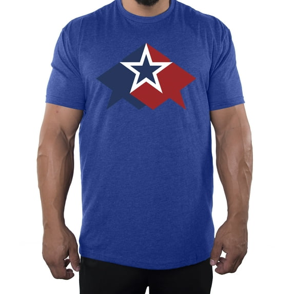Red, White and Blue Star, Men's USA T-shirts, 4th of July T-shirts - Royal MH200PATRIOT S17 M