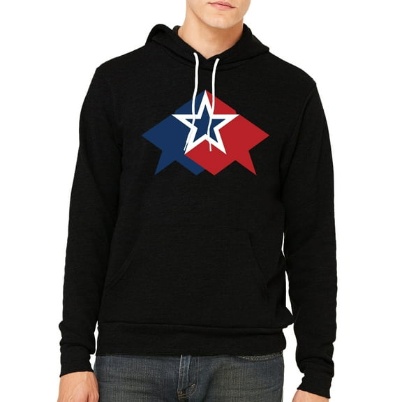 Red, White and Blue Star Unisex hoodie, USA Sweatshirts, Patriotic hoodie - Black MH200HOODPATRIOT S17 M