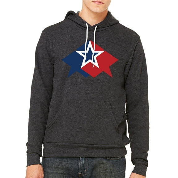 Red, White and Blue Star Unisex hoodie, USA Sweatshirts, Patriotic hoodie - Charcoal MH200HOODPATRIOT S17 L