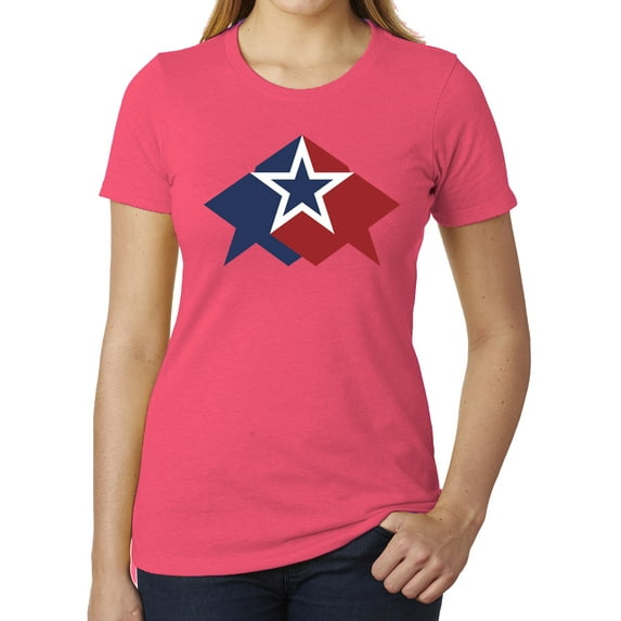 Red, White and Blue Star, Women's USA T-shirts, 4th of July T-shirts - Berry MH200WPATRIOT S17 XL