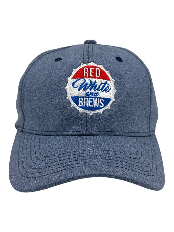 Red White and Brews Hat Funny Vintage USA Beer Novelty Cap