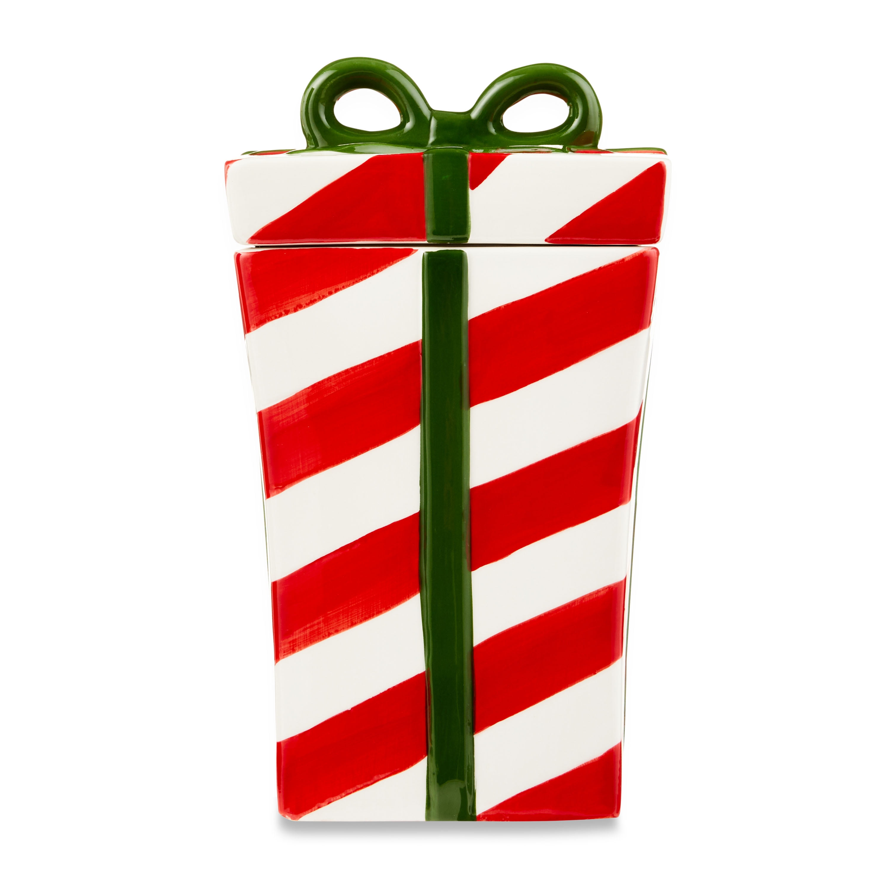 Red, White, and Green Ceramic Gift Box, 10 ft x 6 ft , by Holiday Time