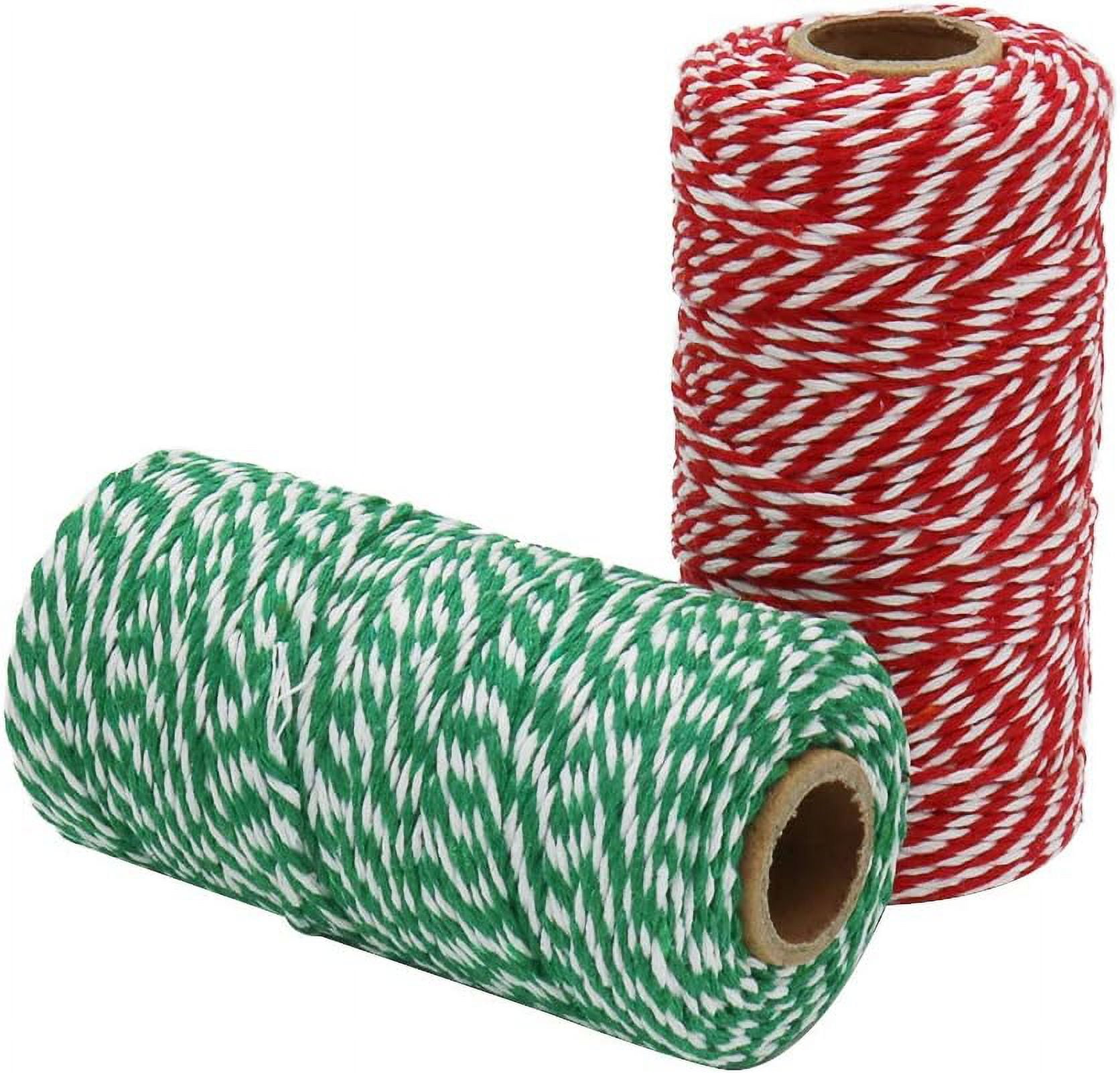 Red White and Green Twine String - 200m Cotton Bakers Twine - Walmart.com