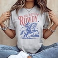 thumbnail image 1 of Red White and Rowdy Cowgirls Women's Graphic Tee 100% Cotton by TBun, Full Sizes S-5XL, 1 of 5