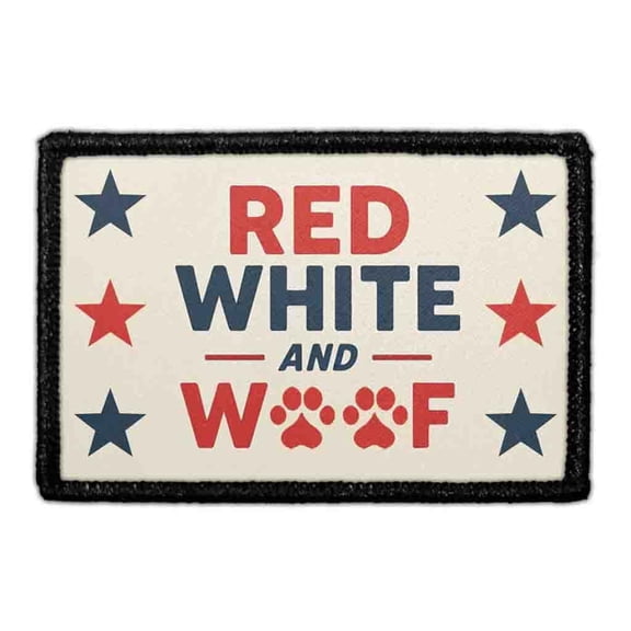 Red White and Woof - Removable Patch