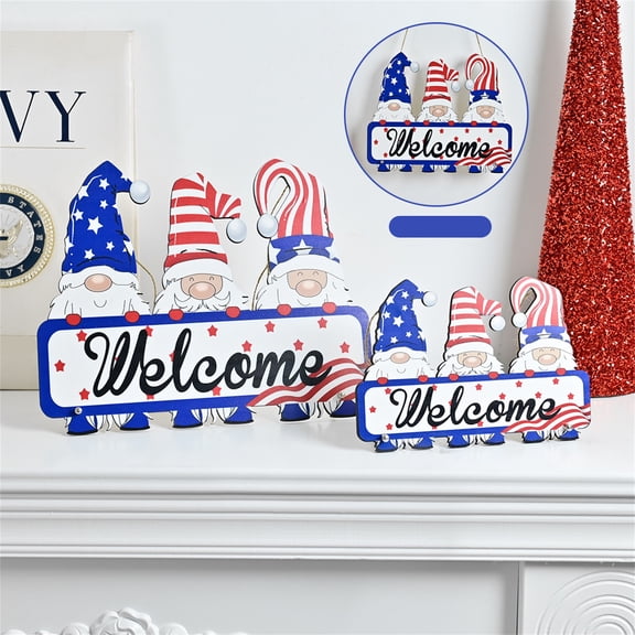 Red WhiteandBlue Decorations, Hanging Wall Decor,, Wooden Sign, 4Th of July Decor, Door Decor, BlueandWhite Wall Decor, Display, Red Accents, 1 Pc