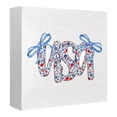 thumbnail image 1 of Red WhiteandBlue Decorations, Holiday Decorations, Usa Sign, 6X4 In, Wooden Block, Floral Decor, Red Decor, Blue Decor, White Decor, Patriotic Tabletop, 1 Pc, 1 of 7