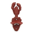 thumbnail image 1 of Red Whitewashed Cast Iron Wall Mounted Lobster Bottle Opener 6 in, 1 of 7