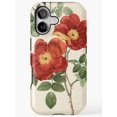 Red Wild Rose Botanical Tough Phone Case, Polycarbonate and TPU ...