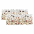 thumbnail image 1 of Red Wildflowers Curtain Valances for Windows, Kitchen Valance Window Treatments Panel 2 Pack, Autumn Country Floral Bird Rustic Rod Pocket Short Curtains for Bathroom Bedroom 60 x 18 Inch, 1 of 8