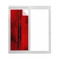 thumbnail image 1 of Red Window Privacy Film, Retro Oil Painting Modern Abstract Art Aesthetics Static Cling UV Sun Blocking Tint Film Heat Control Windows Films for Bedroom Bathroom, Window Stickers 17.7"x39.3", 1 of 8