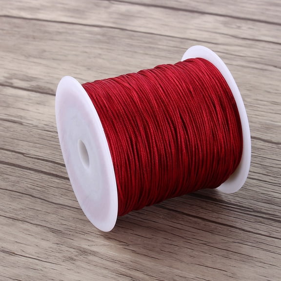Red Wine, 0.8mm Nylon Cord Knitting Rope Macrame Cord Wine  For Home