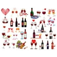 thumbnail image 1 of Red Wine Aesthetic Sticker Pre-cut Cute Diary Travel Paper Journal Stickers Scrapbooking Stationery Sticker Flakes Art Supplies, 1 of 1