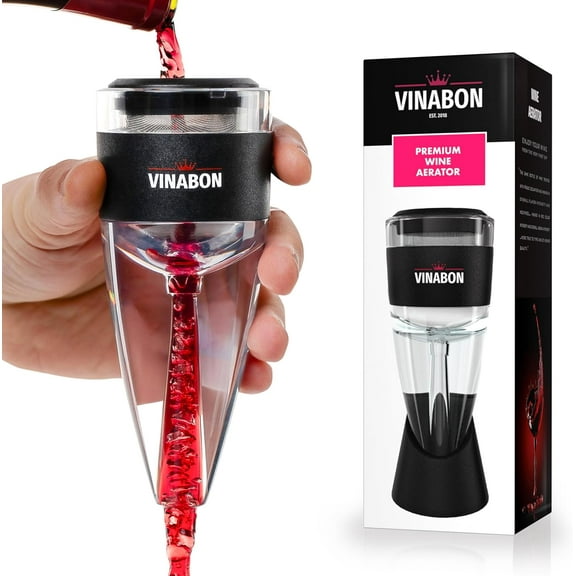 Red Wine Air Aerator  Updated 2026 Professional-Quality Multi-Sta Decanter with Improves Flavor, Filters Impurities, Prevents Drips and Spills. Includes WineGuide Ebook