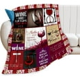 thumbnail image 1 of Red Wine Blanket Women Gifts Grapes Throw Blankets Plush Cozy Flannel Fleece Ultra Soft Fuzzy Party Blanket for Girls Men Boy Kids Adult 50"X40", 1 of 6