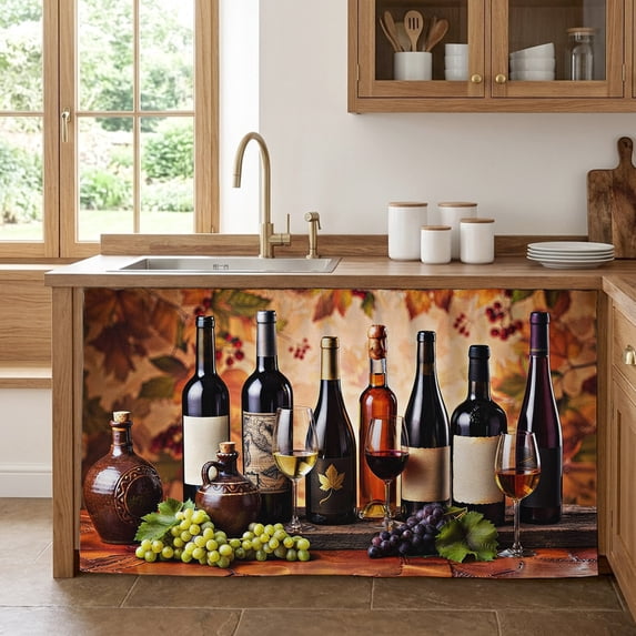 Grape Kitchen Red Wine Cabinet Curtains 32