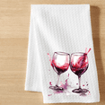 thumbnail image 1 of Red Wine Glasses Kitchen Hand Towel 16x24, 1 of 4