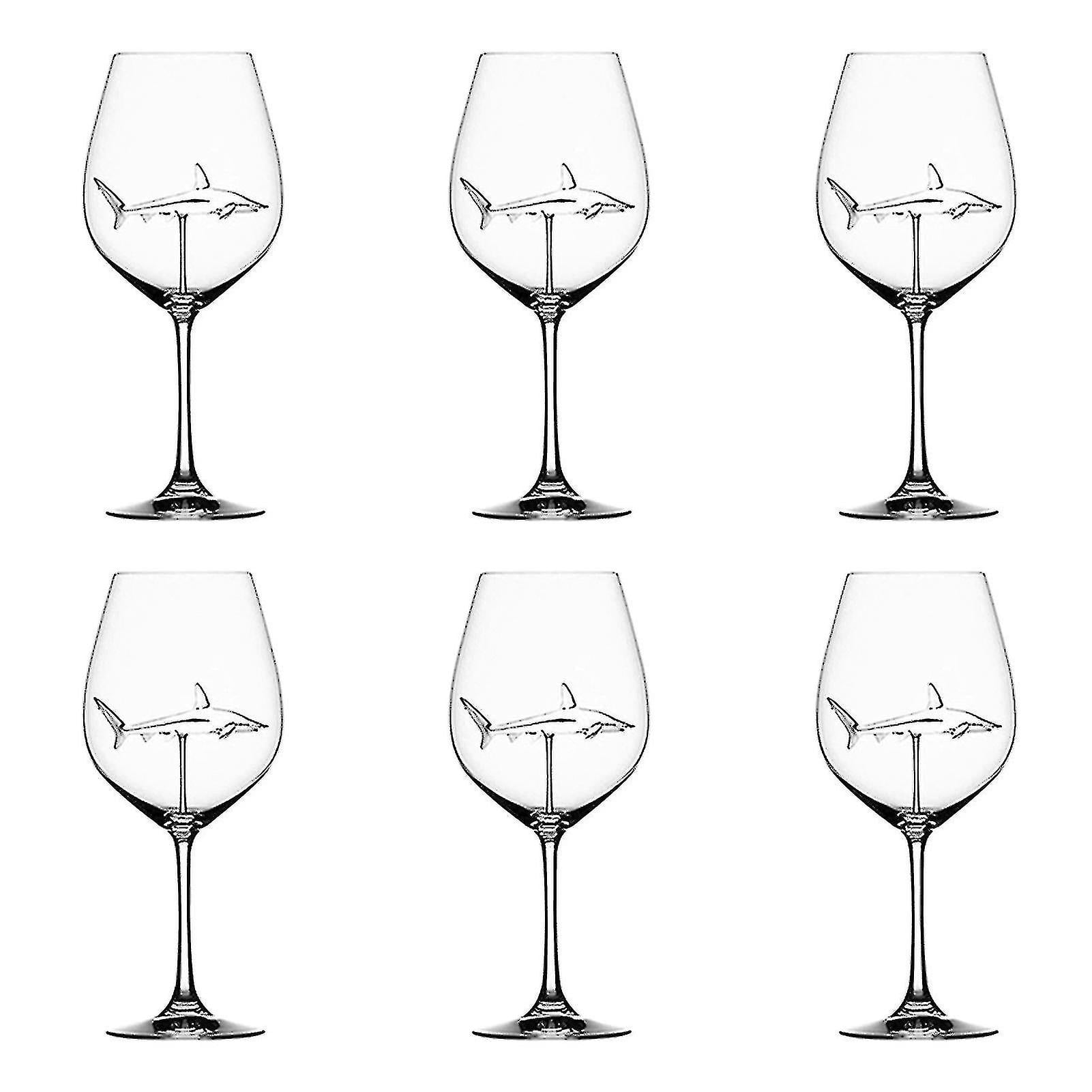 Red Wine Glasses With Shark Inside Goblet Glass Clear Glass For Home