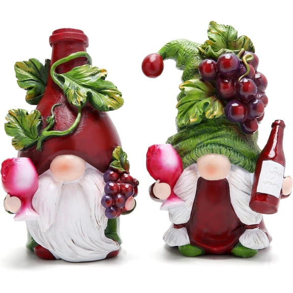 Red Wine Gnomes Decorations for Home, Home Party Resin Figurines Collectible, Handcrafted Gifts for Wine Enthusiasts, Indoor Outdoor Decor for Dining Tables Kitchen Bar Tabletop Decor