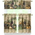 thumbnail image 1 of Red Wine Kitchen Curtains Valances and Tiers Set for Windows, Grape Bathroom Window Curtain Valance 3 Piece Sets,Kitchen Decor for Living Room,54"x 36", 1 of 6