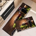 thumbnail image 1 of Red Wine Kitchen Rugs and Mats Non Skid Washable Set of 2, Grapes Wine Glasses Kitchen Mats for Floor, Farmhouse Kitchen Runner Rug, Romantic Kitchen Decor, 1 of 6
