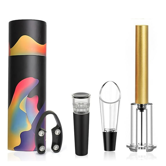 Red Wine Opener Set Small Air Pressure Pump Corkscrew Simple Wine Cork Remover Wine Tool Accessory Great Birthday and Christmas Gift for Wine Lovers