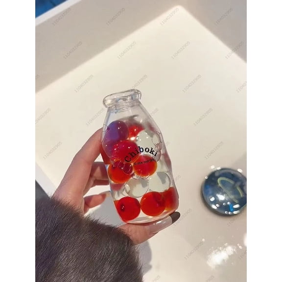 Red Wine Pinball Squishy Bottle Handmade Clear Bottle Squishy Stress Ball, Adult Decompression Squeeze Fidget Toy, Decorative Tabletop Ornament for Office & Bedroom
