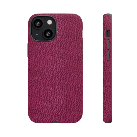 Red Wine Snakeskin Print iPhone 15 Case-iPhone-Animal Print iPhone Case
