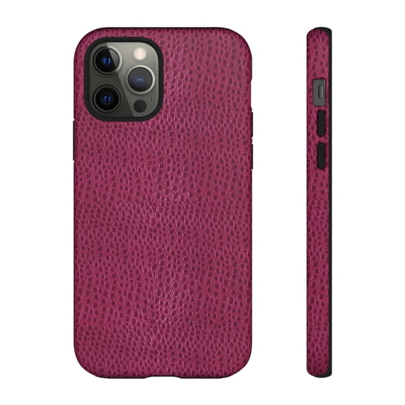 Red Wine Snakeskin Print iPhone 15 Case-iPhone-Animal Print iPhone Case