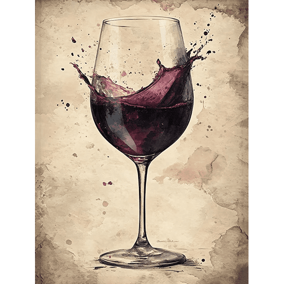 Red Wine Splash Canvas Wall Art Perfect for Kitchen Dining Room Bar Wine Cellar Restaurant Decoration