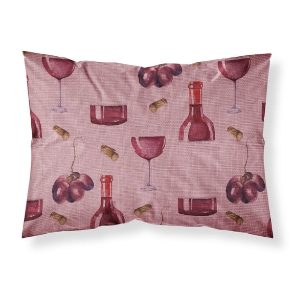 Red Wine on Linen Fabric Standard Pillowcase