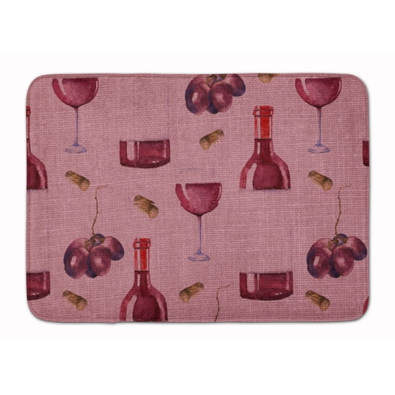 Red Wine on Linen Machine Washable Memory Foam Mat