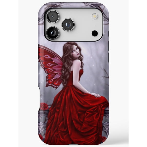 Red-Winged Fairy and Rose Tough Phone Case for Apple iPhone ...
