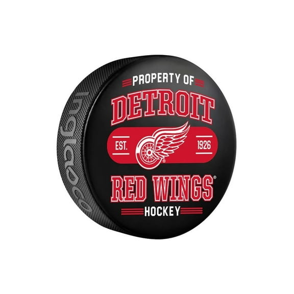 Red Wings Officially Licensed Property Of Design Hockey Puck