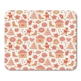 thumbnail image 1 of Red Winter Patterns Gingerbread Cookies Awesome Holiday Christmas Mousepad Mouse Pad Mouse Mat 9x10 inch, 1 of 3