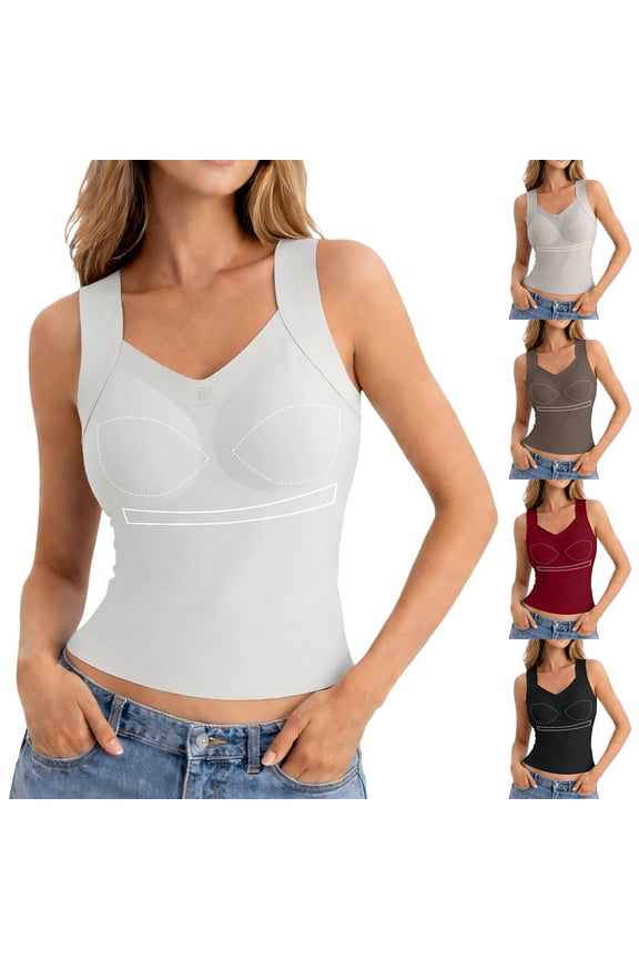 Red Women Camisoles with Shelf Bra Nylon,Spandex Adjustable Wide Strap Camisole Cotton Cami Shirts Women's Tank Tops XL