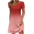 thumbnail image 1 of Red Women Cut Out Eyelet Midi Knee Length Dress for Women Ruffle Spandex Casual Fall Summer Dress 2025 Clothes Fashion Country Concert M, 1 of 5