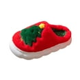 thumbnail image 1 of Red Women'S Festive Christmas Tree Home Slippers Indoor Outdoor Comfortable Warm Versatile Cozy Soft Casual Fall Winter Trendy Slippers 0.9 Lb, 1 of 9
