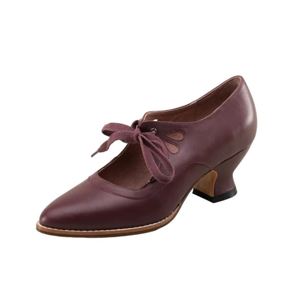 Red Women'S Fashion Heels With Hollow Out Detailing, Lace-Up Strap, Chunky Heel For A Standout And Comfy Appearance