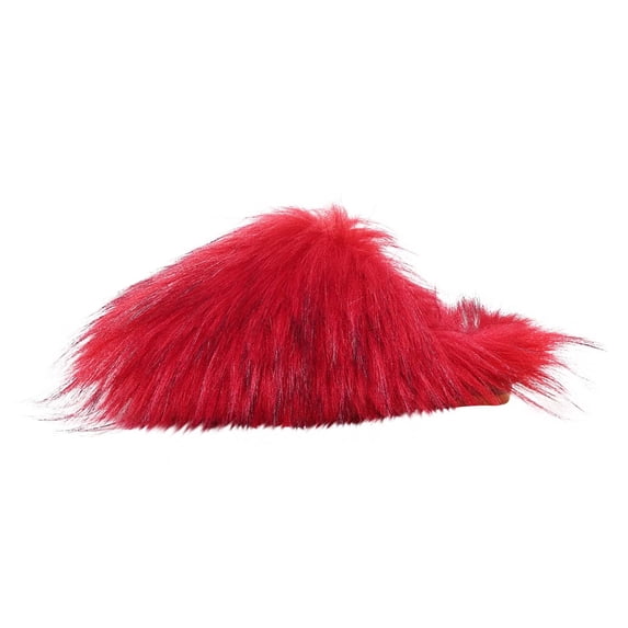 Red Women Slippers In Cheerful Red With Plush Interior For Comfort And Style During Relaxation