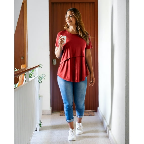 Red Women's Breastfeeding T-Shirt