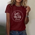 thumbnail image 1 of Red Women's Short Sleeve T-shirt, Girl'S Trip 2025 T Shirt Women'S Fashion Round Neck Casual Short Sleeves,Women's Short sleeve T-shirt L, 1 of 5